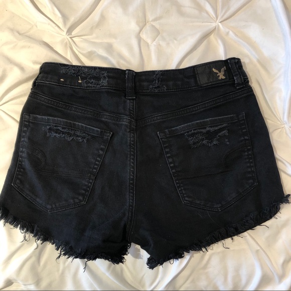 American Eagle Hi-Rise Jean Shorts - Black - Picture 2 of 3